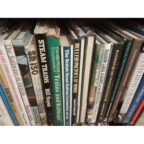 48 - 2 x shelves of mainly railway & transport themed books