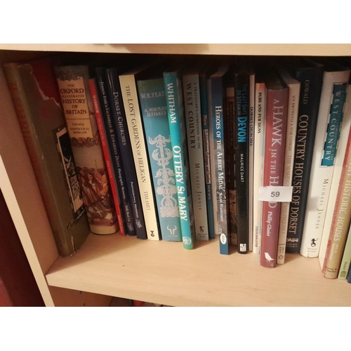 58 - Multi thematic collection of books, mainly non fiction, West Country history included