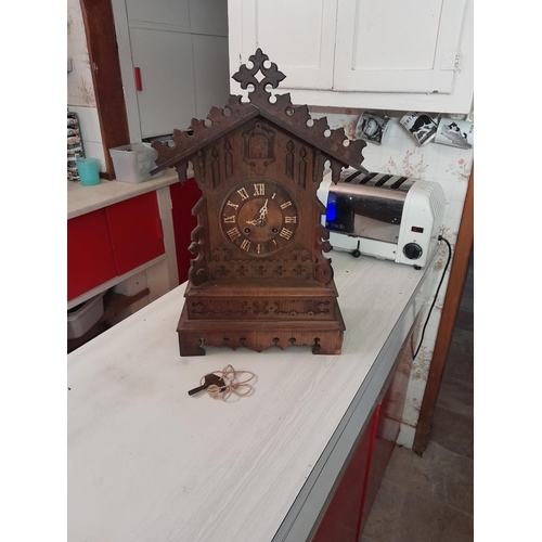 68 - Vintage cuckoo clock and key, for restoration