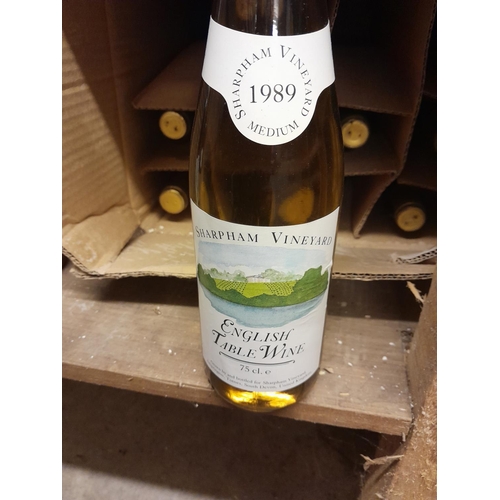 83 - Bottles of wine : 1989 Sharpham vineyard