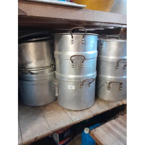 90 - Catering pots and pans and related items