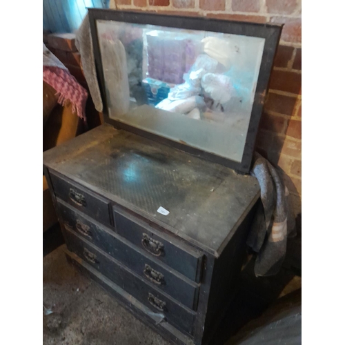 103 - Edwardian oak dressing table