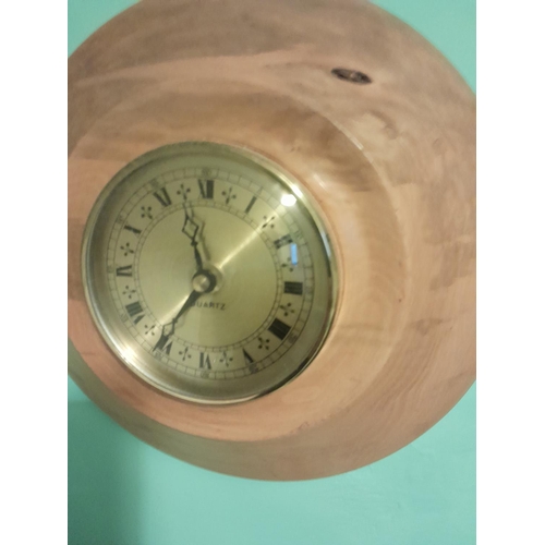 10 - Early 20th century oak case barometer, later clock and yacht ornament