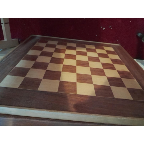 50 - Chess set and board and plated cutlery