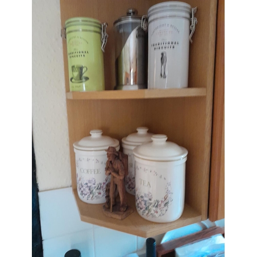 89 - Kitchen storage jars and ornaments