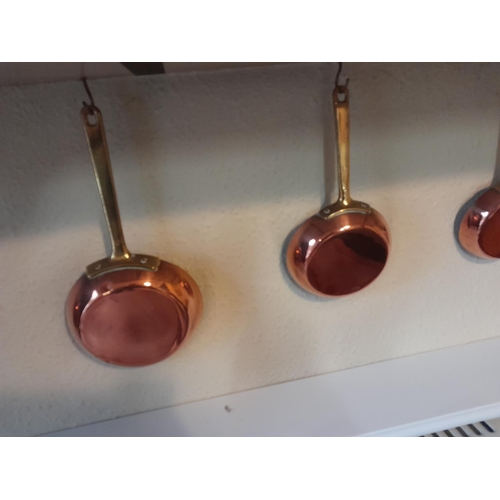 101 - Vintage copper frying pans