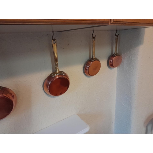 101 - Vintage copper frying pans