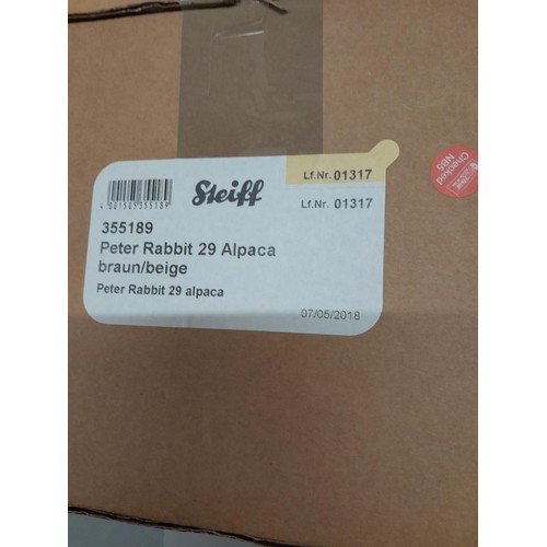 76 - World of Peter Rabbit and Beatrix Potter for Steiff boxed teddy bear with cert.  tags and outer box