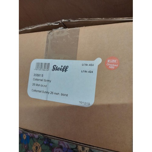 78 - World of Peter Rabbit and Beatrix Potter for Steiff boxed teddy bear with cert.  tags and outer box