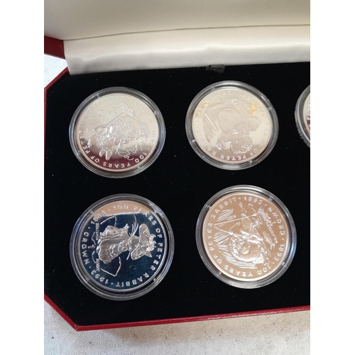 107 - World of Beatrix Potter and Peter Rabbit collectables : Coins : Pobjoy Gibraltar 1993 silver proof C... 