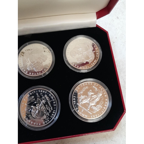 107 - World of Beatrix Potter and Peter Rabbit collectables : Coins : Pobjoy Gibraltar 1993 silver proof C... 