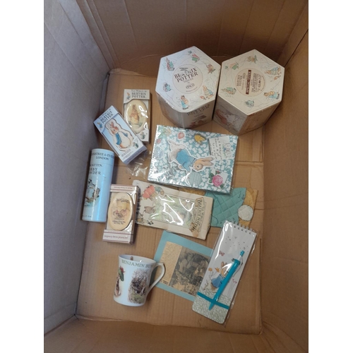 110 - World of Beatrix Potter and Peter Rabbit collectables : bathroom items soaps tissues and related