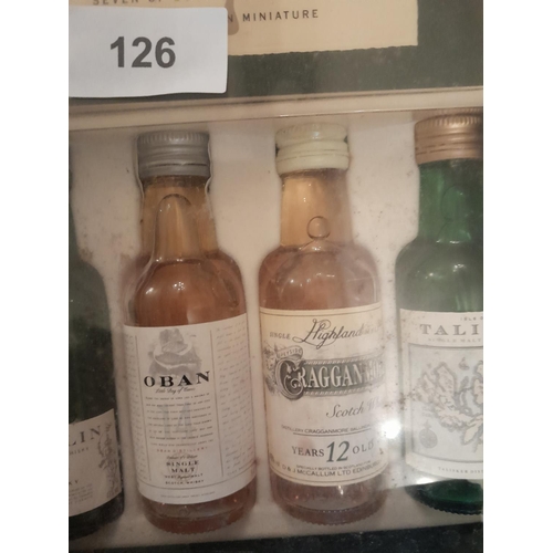 127 - Collectable miniatures including whisky