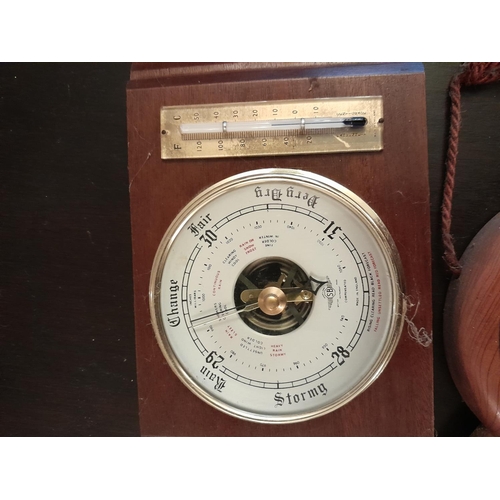 131 - Vintage barometers including small aeroplane boss barometer