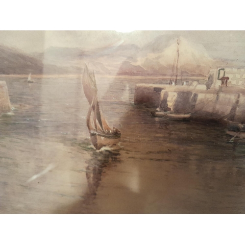 150 - Early 20th century English School watercolour by Arthur Perry, West Country harbour scene framed and... 