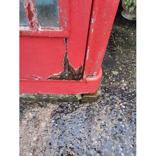 152 - Vintage telephone box, wooden door model, COLLECTION FROM PREMISES ONLY, please bring suitable trans... 