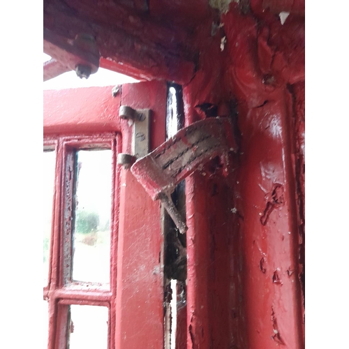 152 - Vintage telephone box, wooden door model, COLLECTION FROM PREMISES ONLY, please bring suitable trans... 