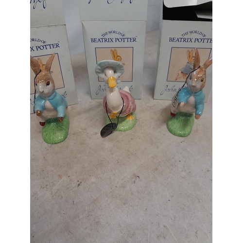 131 - World of Beatrix Potter and Peter Rabbit collectables : 3 x Boxed larger scale  Beswick for Royal Do... 