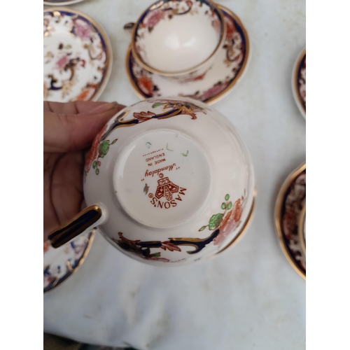 45 - Masons Mandalay tea ware, sandwich plate etc. in good order, some light crazing