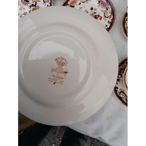 45 - Masons Mandalay tea ware, sandwich plate etc. in good order, some light crazing