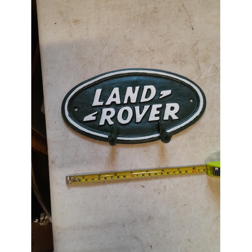 64 - Cast iron Land Rover coat rack