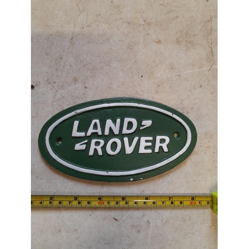 67 - Cast iron Land Rover sign