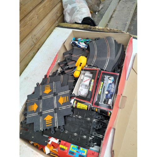 92 - Scalextric in box of issue with two boxed cars