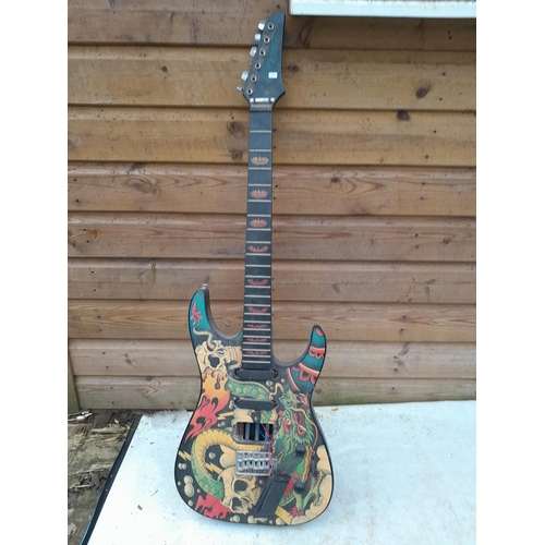 125 - Vintage Rockstar electric guitar for spares or repair