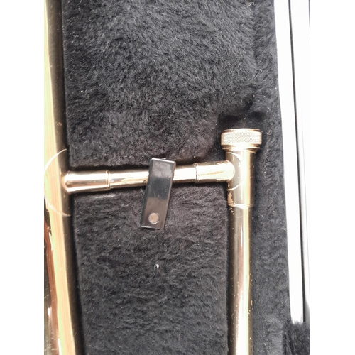 135 - Blessing Scholastic USA made trombone in hard case, no mouthpiece