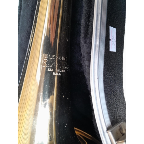 135 - Blessing Scholastic USA made trombone in hard case, no mouthpiece