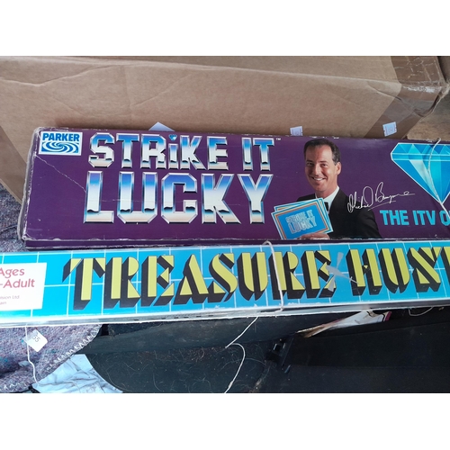 159 - Boxed board games including Strike It Lucky