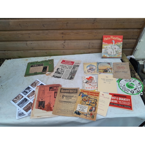 160 - Vintage advertising ephemera, childs mid 20th century scrap book etc.