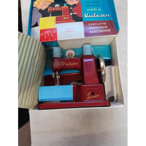 163 - Vintage boxed Vulcan Senior sewing machine