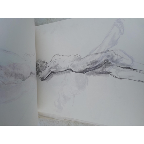 197 - Sketchbook full of mainly Life Studies in charcoal by Claudine Bowie