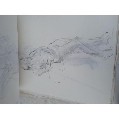 197 - Sketchbook full of mainly Life Studies in charcoal by Claudine Bowie