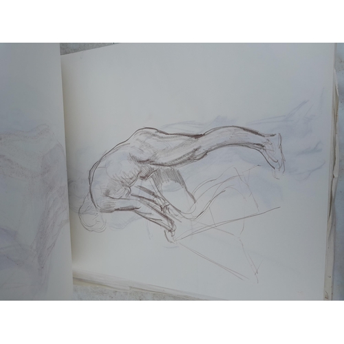 197 - Sketchbook full of mainly Life Studies in charcoal by Claudine Bowie