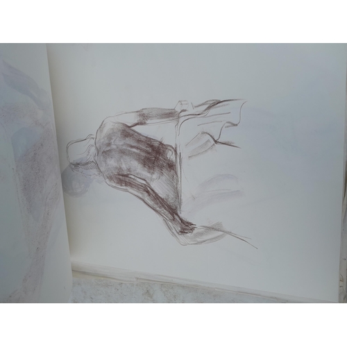 197 - Sketchbook full of mainly Life Studies in charcoal by Claudine Bowie