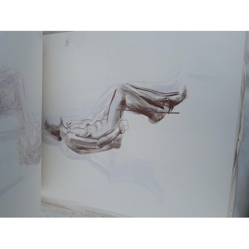 197 - Sketchbook full of mainly Life Studies in charcoal by Claudine Bowie