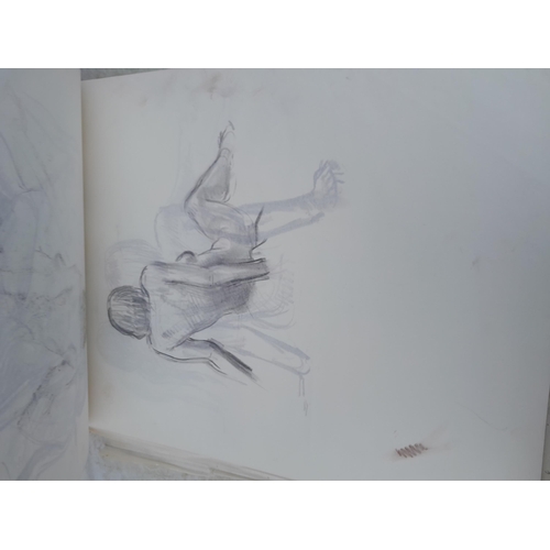 197 - Sketchbook full of mainly Life Studies in charcoal by Claudine Bowie