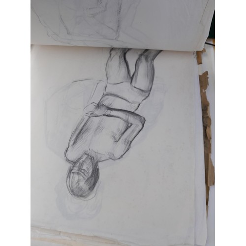 199 - Portfolio full of charcoal sketches, themes vary by Claudine Bowie