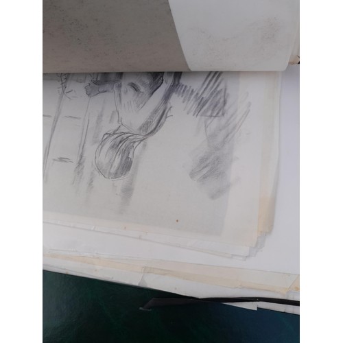 199 - Portfolio full of charcoal sketches, themes vary by Claudine Bowie