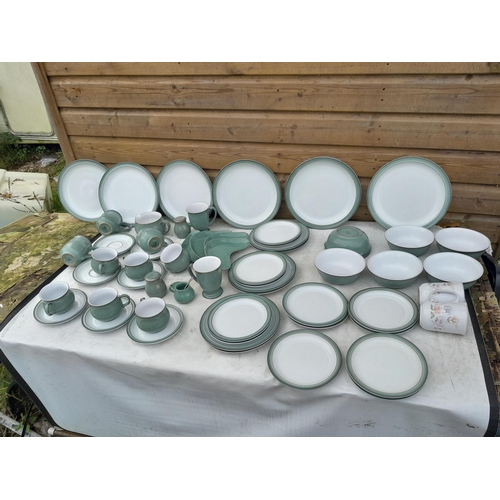 253 - Large amount of Denby dinnerware, 3 patterns in all 1 x chipped mug rest in good order