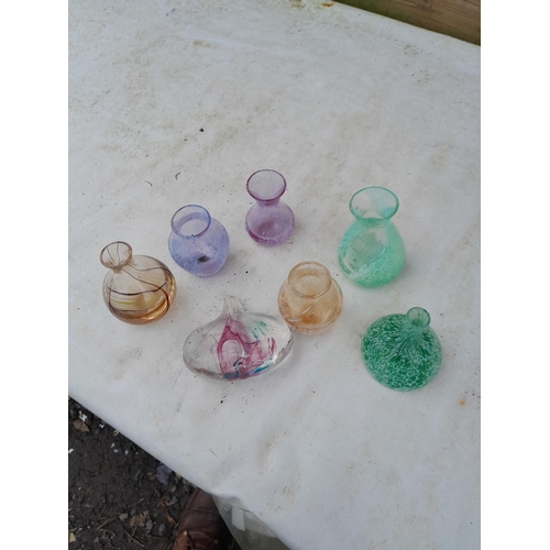 256 - Assorted coloured glassware : Caithness etc.