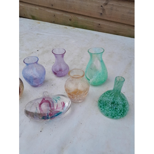 256 - Assorted coloured glassware : Caithness etc.