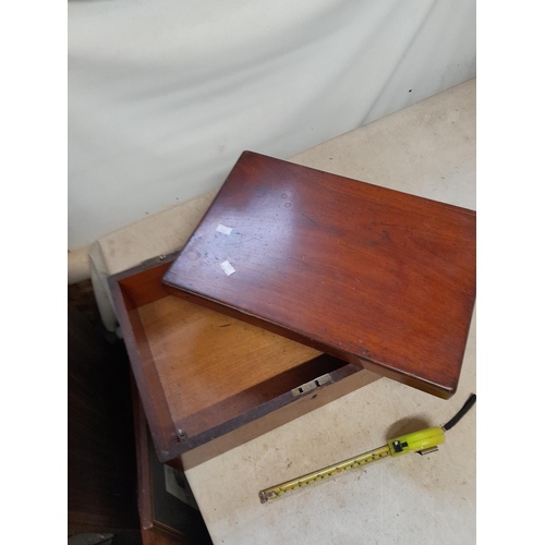 264 - Victorian mahogany damaged work box for restoration