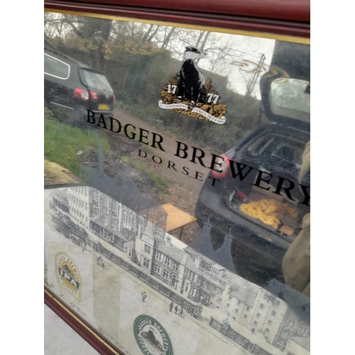 294 - Vintage pub mirror, Badger Brewery Dorset