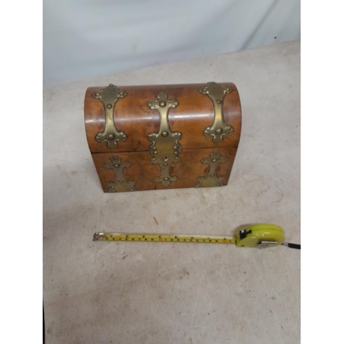 301 - Victorian brass bound desk box by Parkins & Gotto of Oxford Street