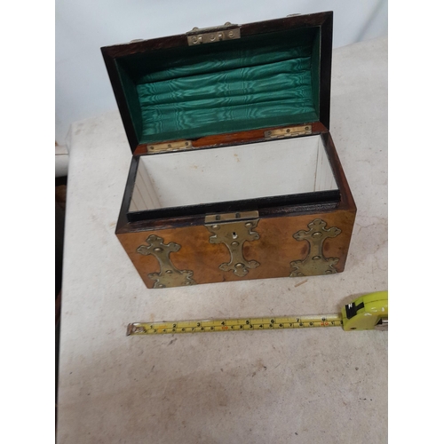 301 - Victorian brass bound desk box by Parkins & Gotto of Oxford Street