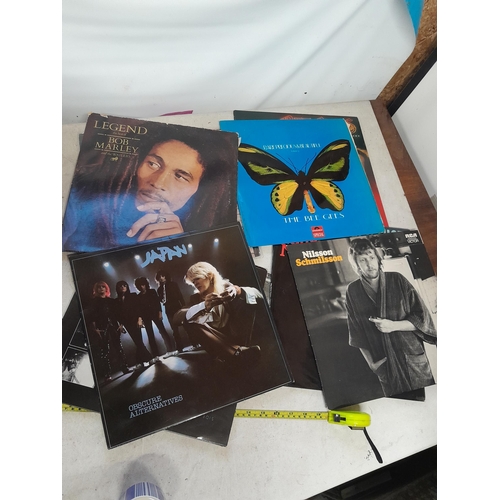 309 - Various vinyl record albums : Siouxsie and Banshees , Japan,  Bob Marley , etc.