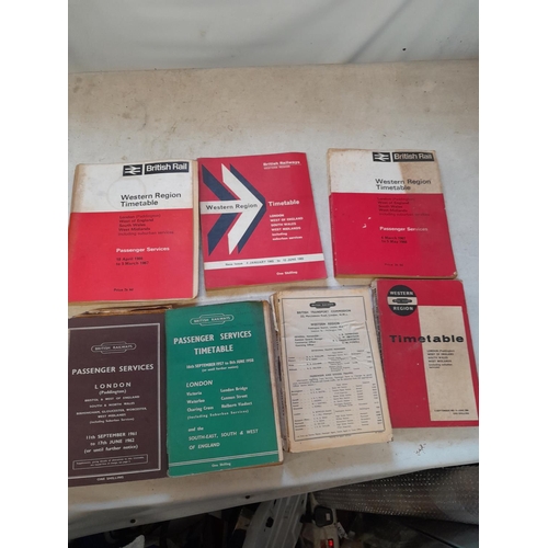 363 - 13 x Railway Service Timetables, leaflets and other timetables and schedules